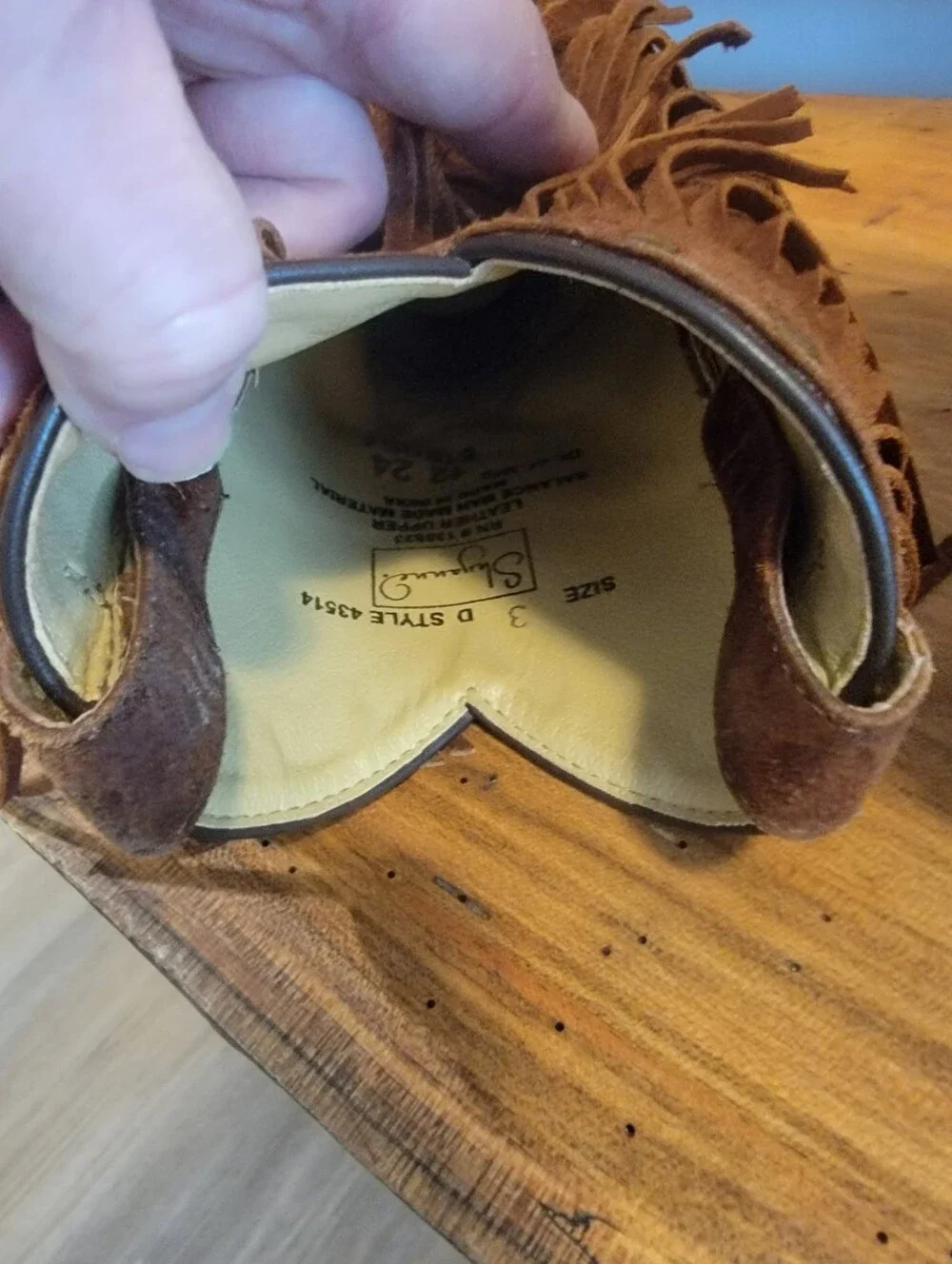 Girls Size 3 Shayanne Brown Leather  Double Fringe Cowgirl Western Boots